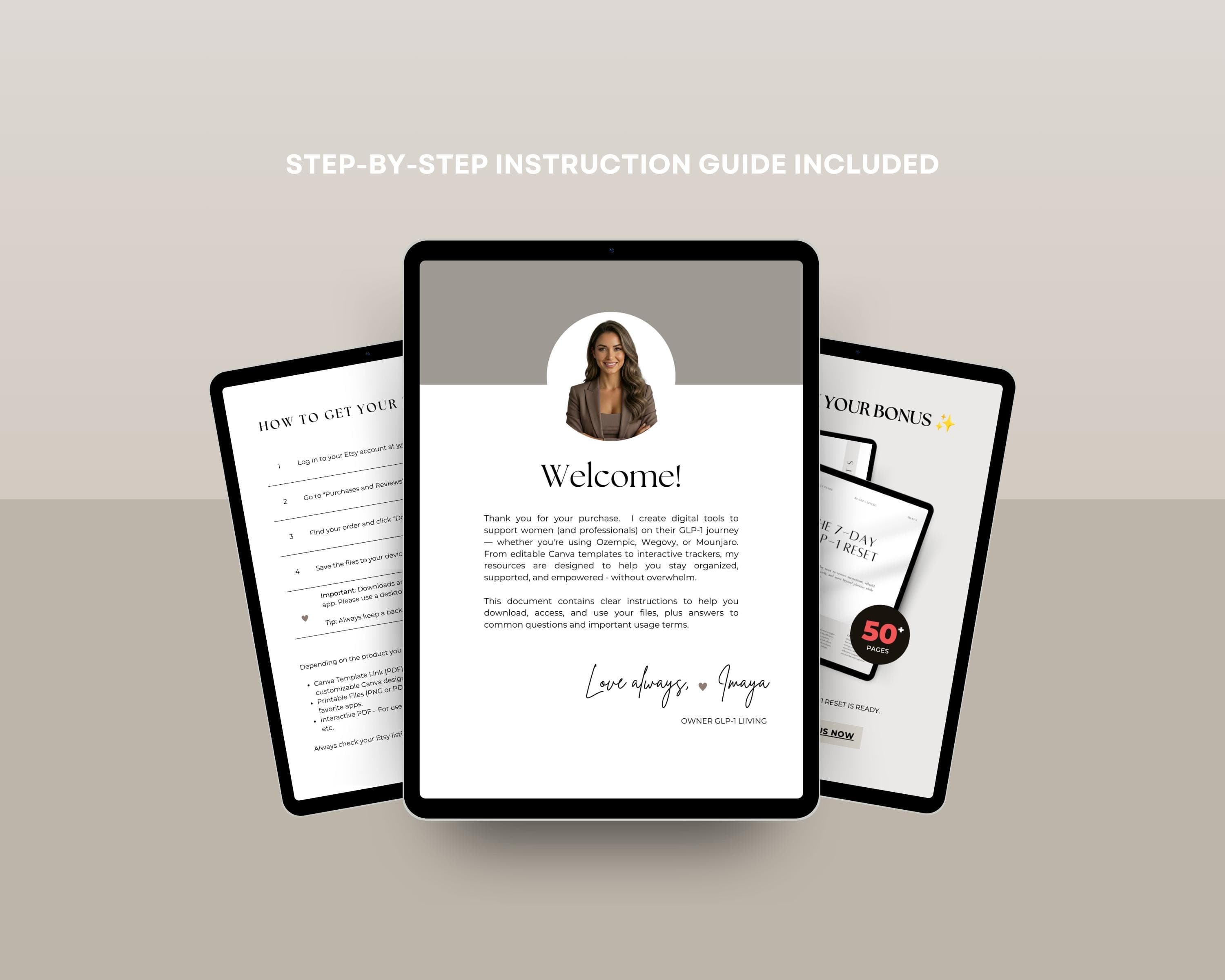 Client Intake Form & Onboarding Bundle for GLP-1 Weight Loss Coaches | Editable Canva New Patient Welcome Forms